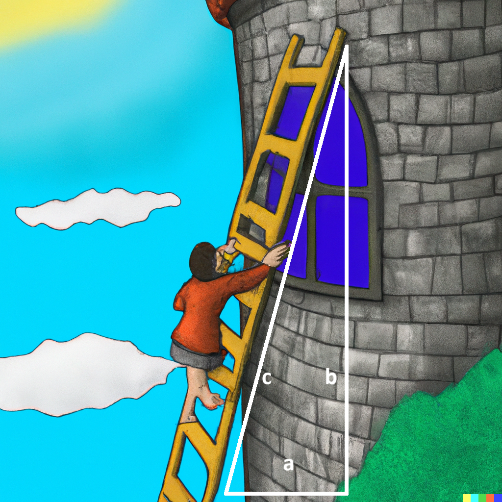 Ladder on tower
