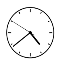 A picture of an analog clock showing the second hand moving faster than the minute hand