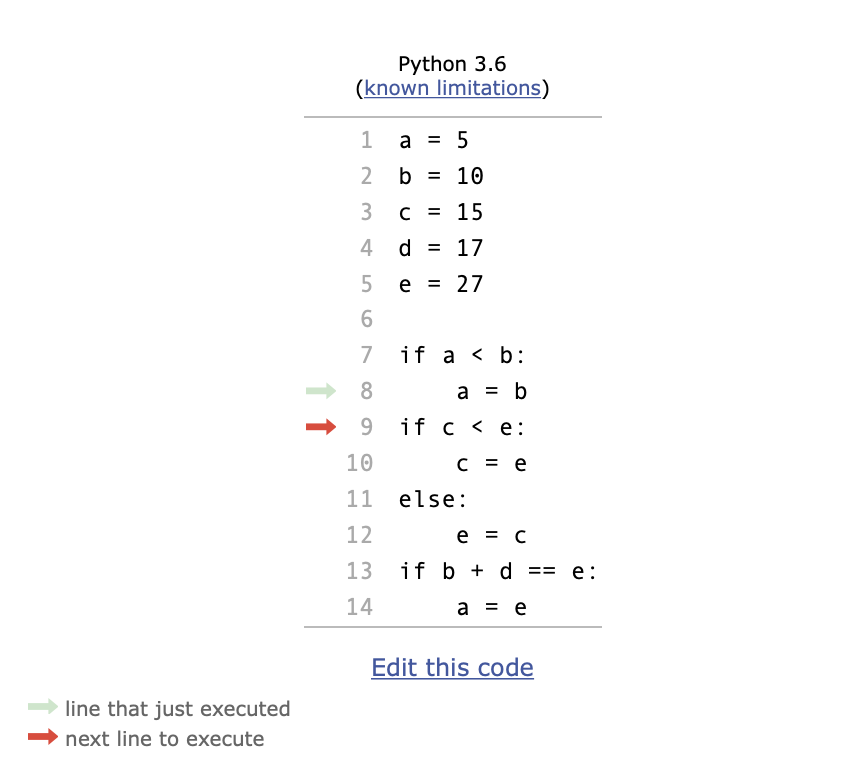 if statement code